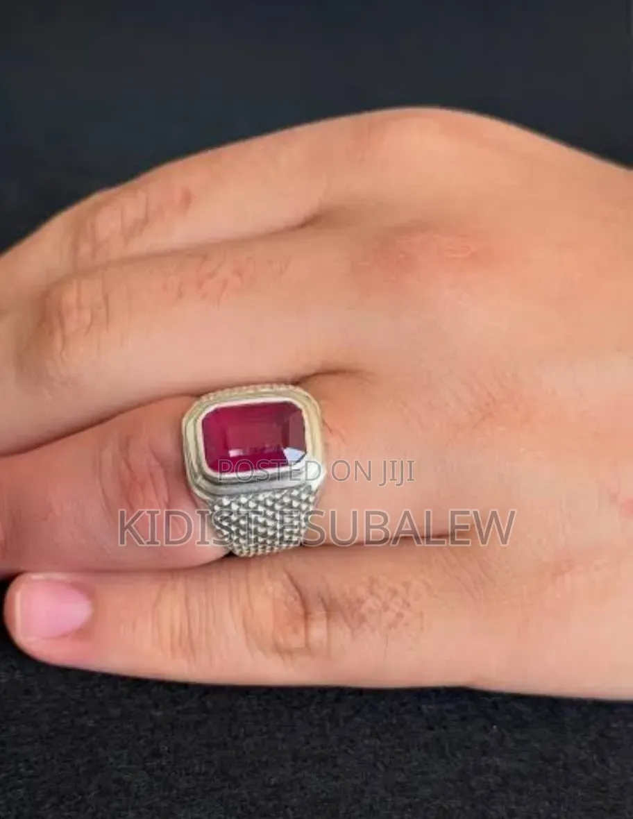 Men's Ring Stainless Steel With Natural Stone