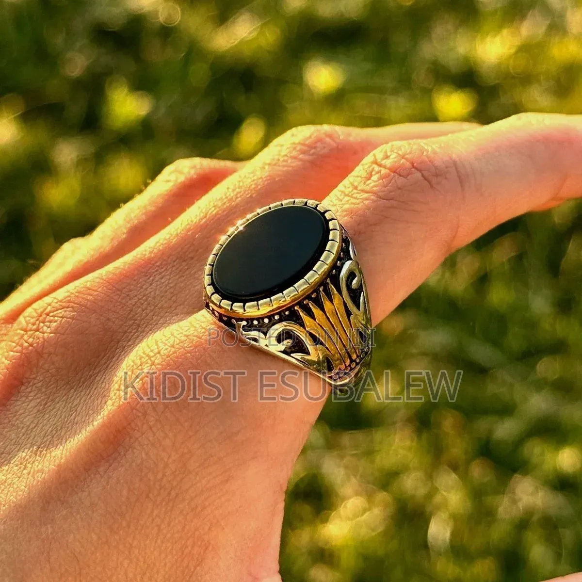 Men's Ring Stainless Steel With Natural Stone