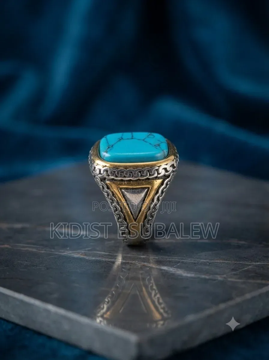 Men's Ring Stainless Steel With Natural Stone