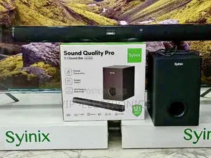 Syinix Sound Bar Pro 2.1 Channel 120W Sound Quality With Subwoofer