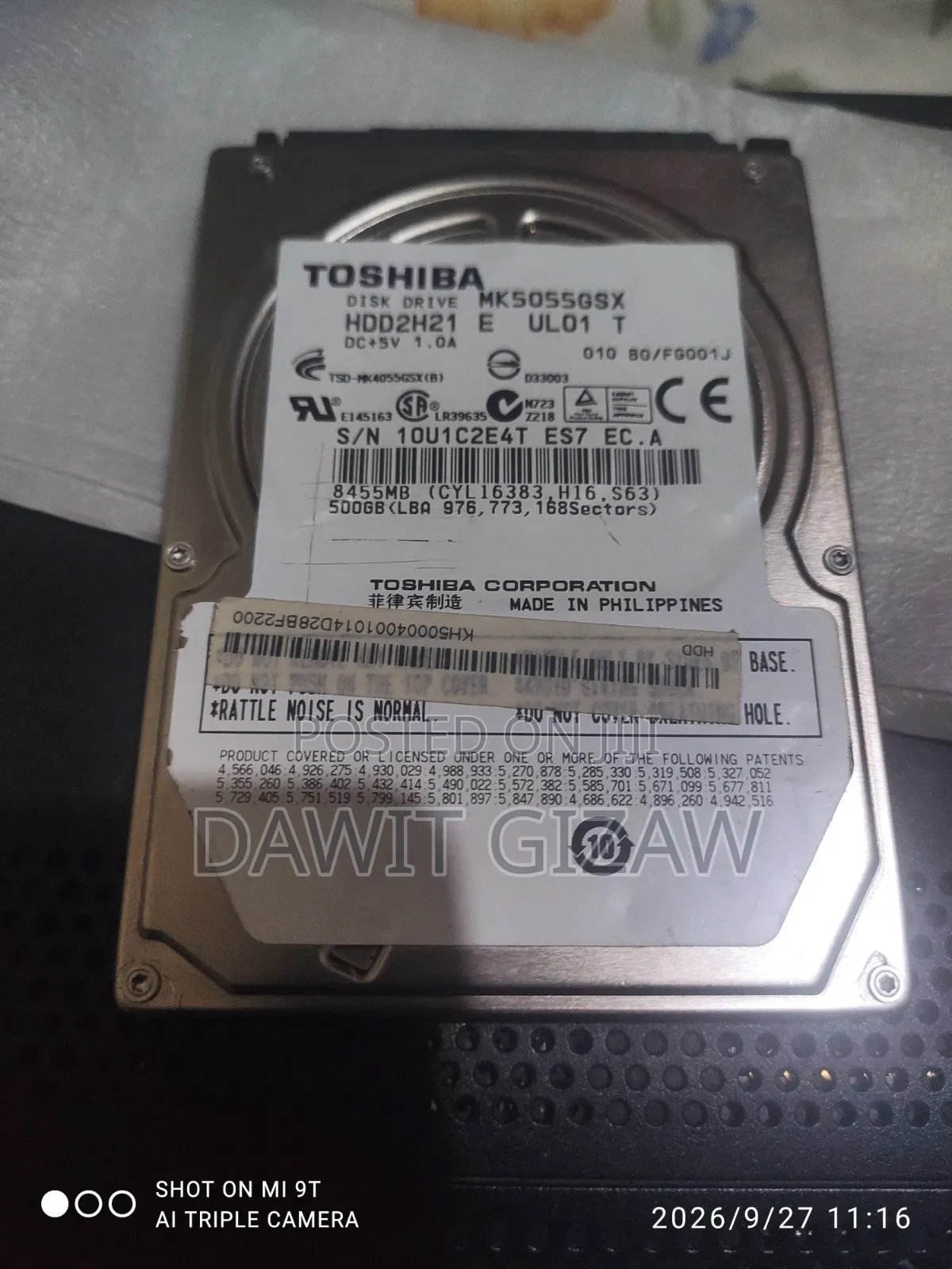 500 GB Harddisk