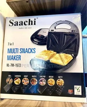 Saachi Multi Snacks Maker 7-in-1 – Grill, Sandwich, Waffle, Donut