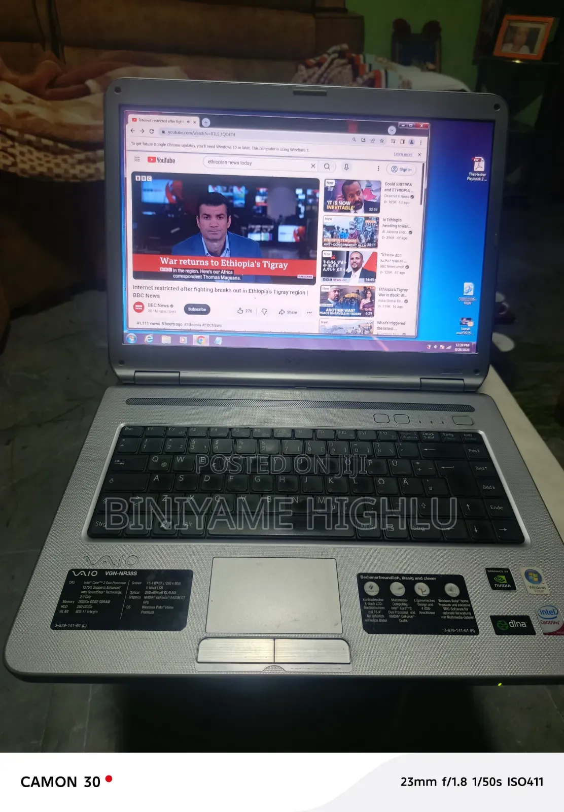 Laptop Sony VAIO VGN-NR38 S/S 3GB Intel Core 2 Duo HDD 256GB