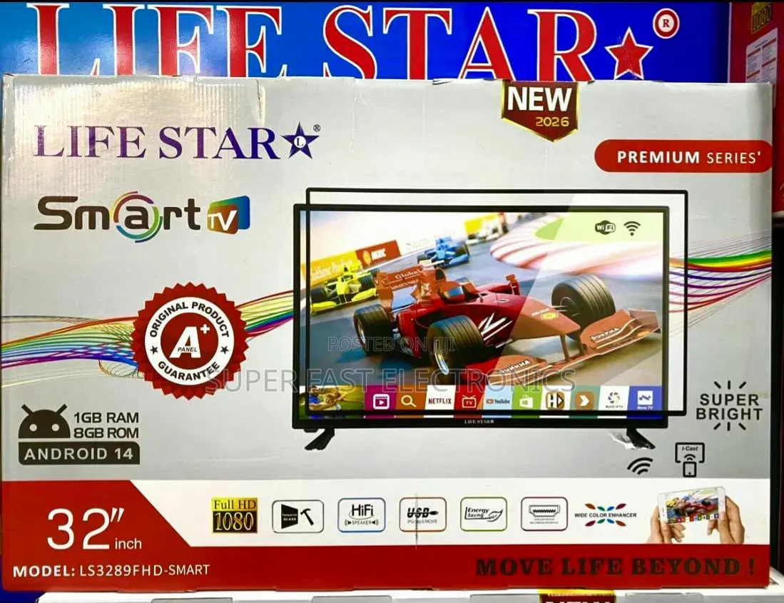 LifeStar 32 Inch TV Smart Android 14 LED TV – SMART | Frameless Design
