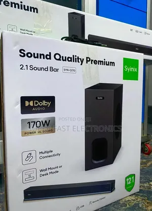 Syinix Sound Bar Premium 2.1 Ch Premium Rful Sound Home Theater