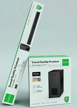 Syinix Premium 2.1 Sound Bar – Powerful Sound | Deep Bass