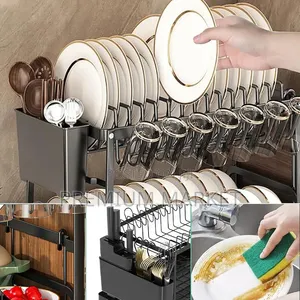 Dish Rack 2 Layer ባለ ሁለት ደረጃ የእቃ ማንጠፍጠፊያ
