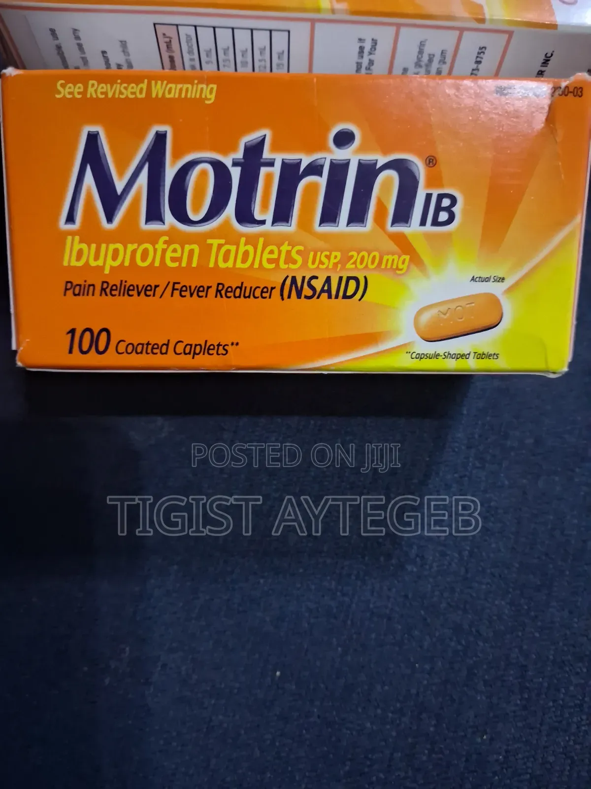 Motrin Ibuprofen Tablets 200mg Pain Reliever /Fever Reducer