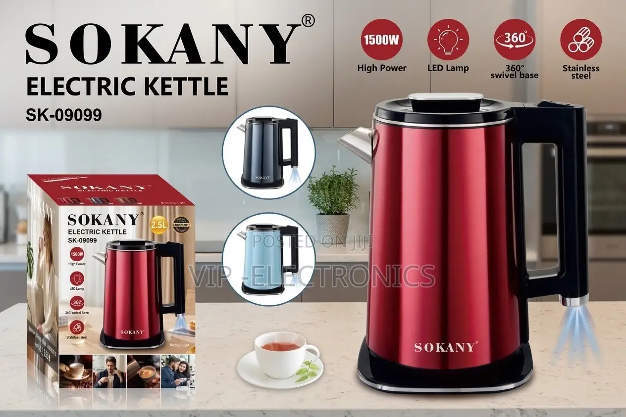 SOKANY Boiler Electric Kettle. Featuring a Powerful 1500W