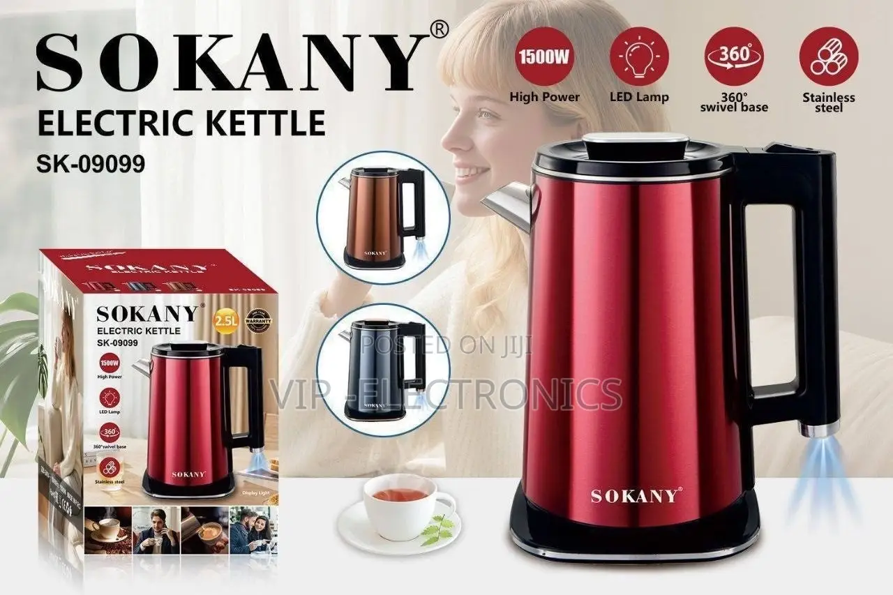 SOKANY Boiler Electric Kettle. Featuring a Powerful 1500W