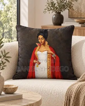 Classic Habesha Art Cushion Cover – Velvet 40x40cm
