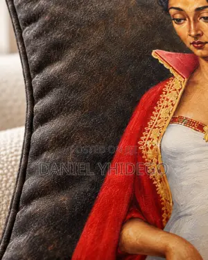 Classic Habesha Art Cushion Cover – Velvet 40x40cm