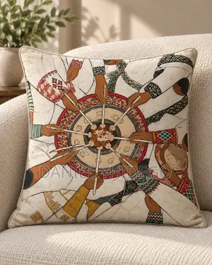 Classic Habesha Art Cushion Cover – Velvet 40x40cm