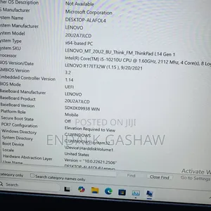 New Laptop Lenovo ThinkPad L14 8GB Intel Core i5 SSD 256GB