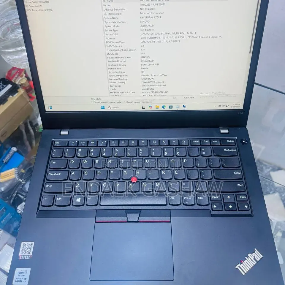 New Laptop Lenovo ThinkPad L14 8GB Intel Core i5 SSD 256GB