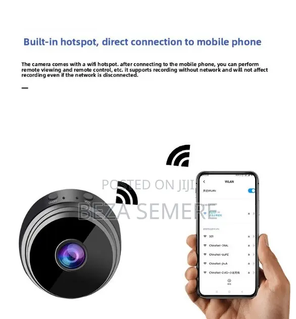 A9 Mini Nanny Cam - Wireless Baby Monitor 1080p WiFi