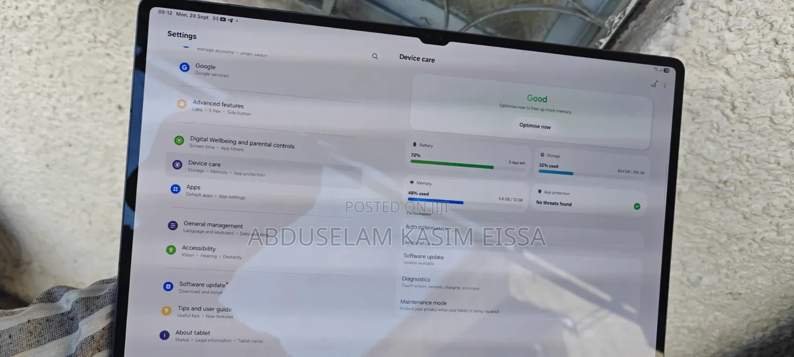 Samsung Galaxy Tab S9 Ultra 256 GB Black