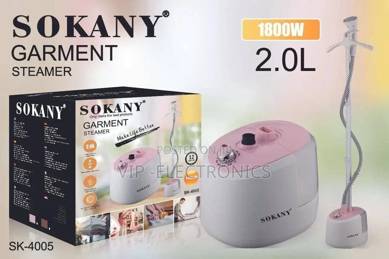 SOKANY Garment Steamer 2.0L 1800W Heavy-Duty– Standing Clothes