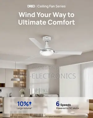 CMC Ceiling Fan 56” Heavy-Duty Electric Ceiling Fan – White