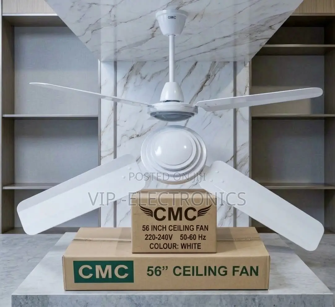 CMC 56” Ceiling Fan – Heavy Duty Electric Ceiling Fan (White)