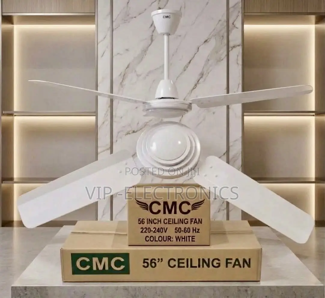 CMC 56” Ceiling Fan – Heavy Duty Electric Ceiling Fan (White)