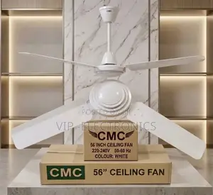 CMC 56” Ceiling Fan – Heavy Duty Electric Ceiling Fan (White)