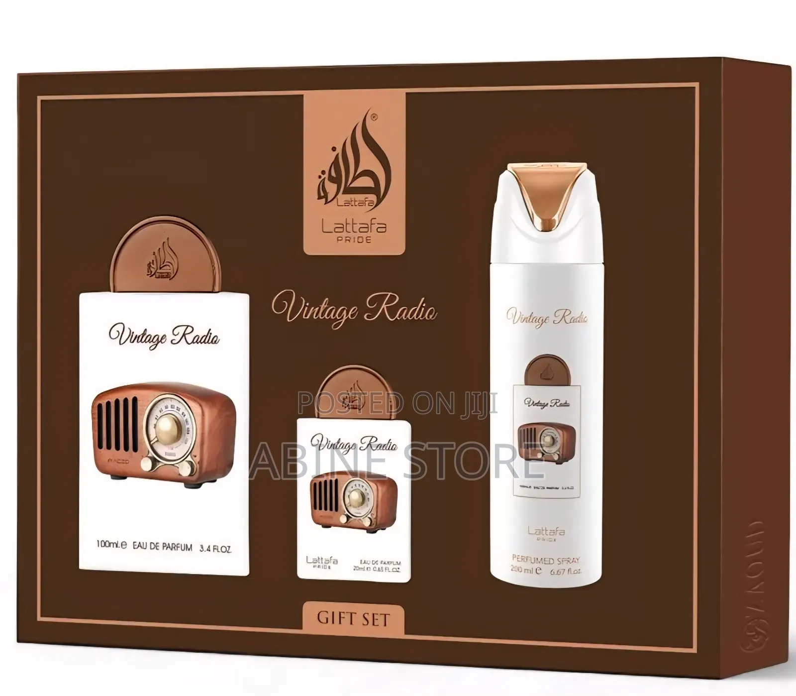 Lattafa Vintage Radio 4-in-1 Luxury Perfume Gift Set - Original