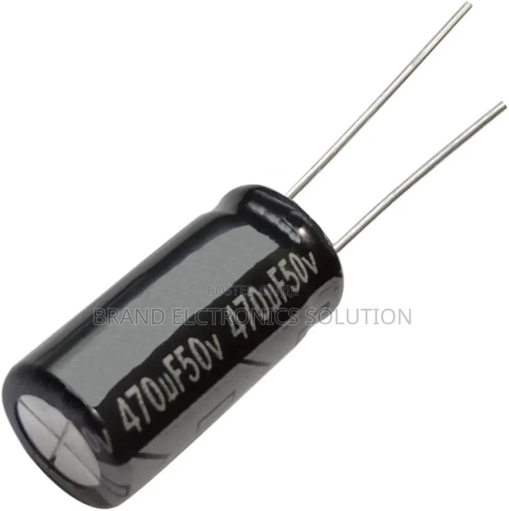 470 μF, 50V Radial Electrolytic Capacitor.