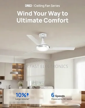 CMC Ceiling Fan 56-Inch White – Powerful Efficient
