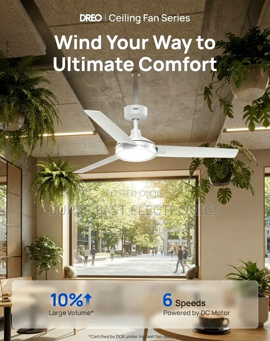 CMC Ceiling Fan 56-Inch White – Powerful Efficient