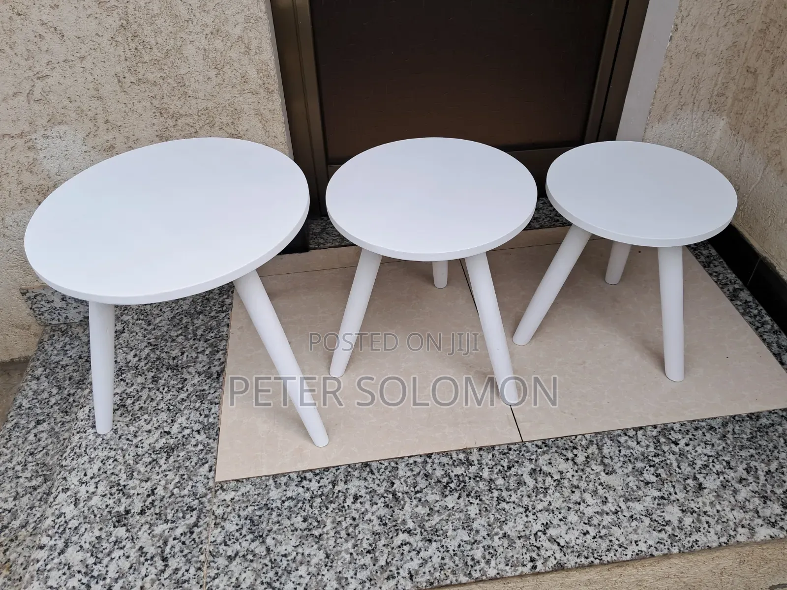 Table White Painted 3set