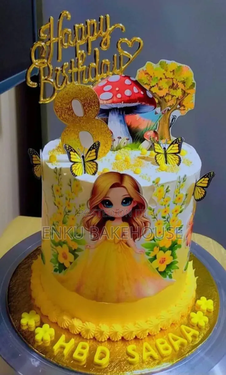 Yellow Birthday Cake