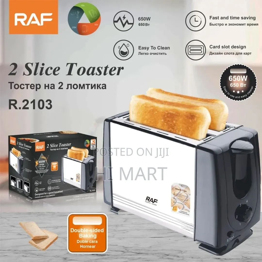 Raf High Quality Kitchen Slice Toaster(650watt)