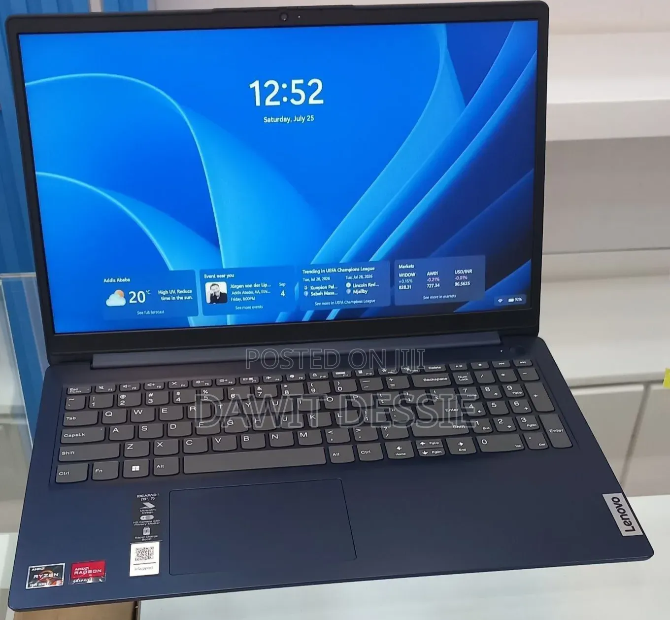 Laptop Lenovo 8GB AMD Ryzen 5 SSD 256GB