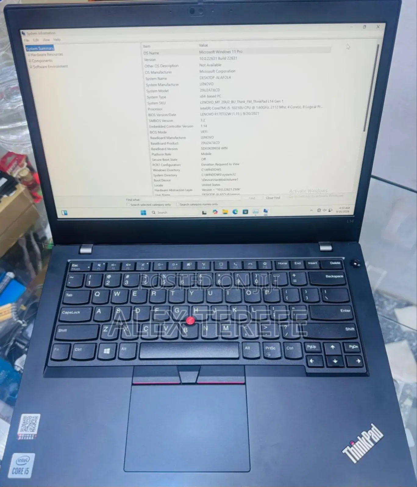 New Laptop Lenovo L14 G1 8GB Intel Core i5 SSD 256GB
