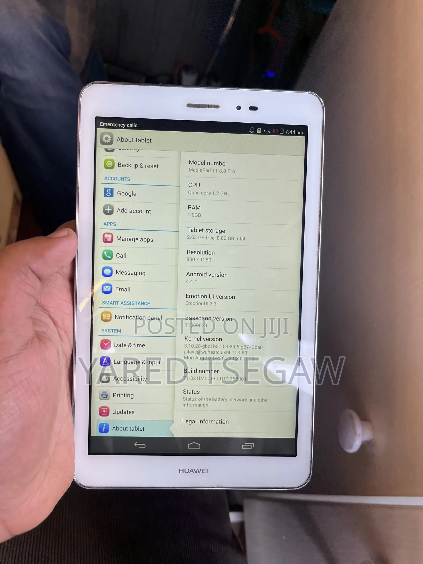 Huawei MediaPad T1 8.0 8 GB White