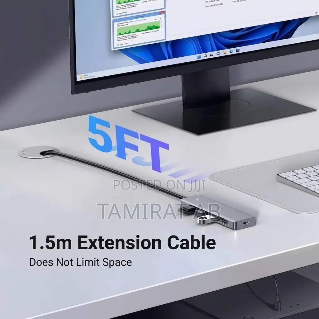 UGREEN 4-Port USB 3.0 Hub (1.5m Cable) — 5Gbps High-Speed