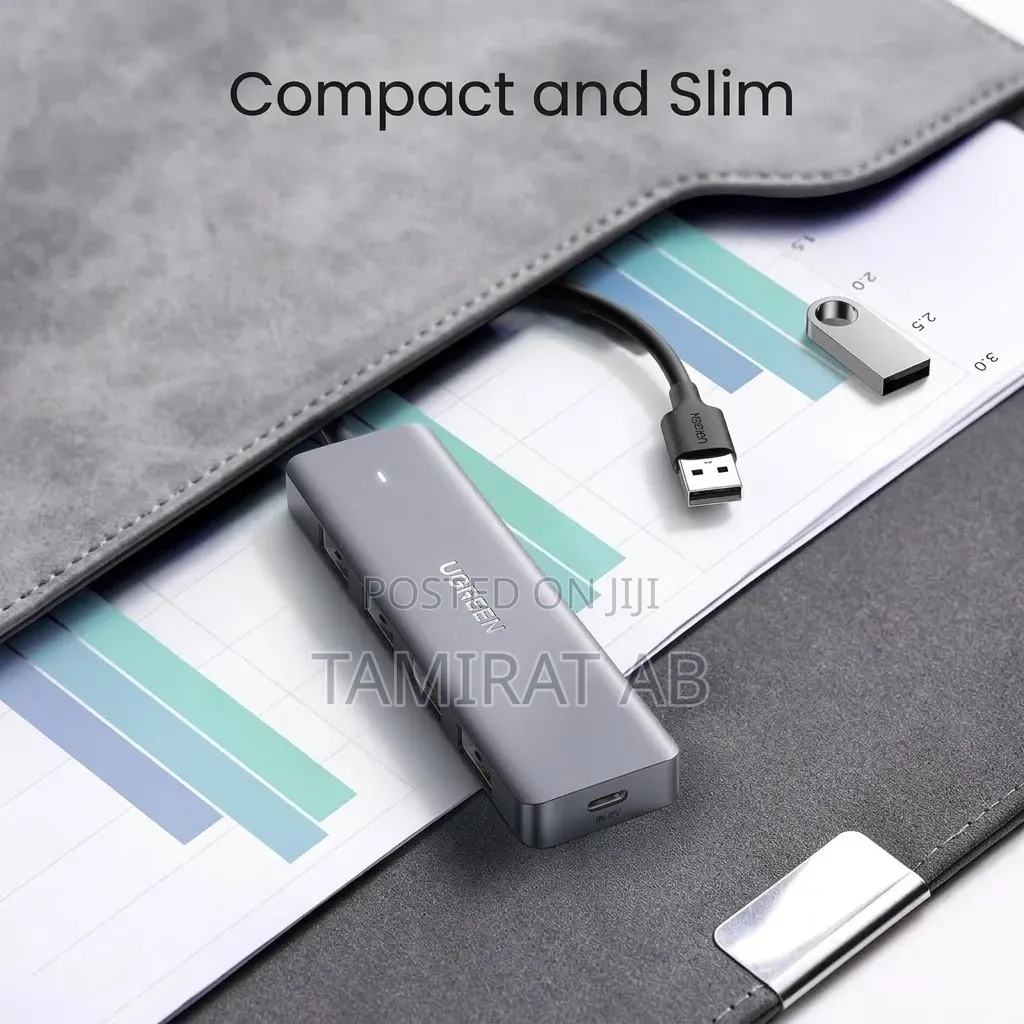 UGREEN 4-Port USB 3.0 Hub (1.5m Cable) — 5Gbps High-Speed