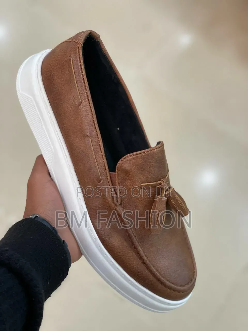 Chekich Ch127 Loafer Slip-on Shoes Brown, Decorative Tassel Detail