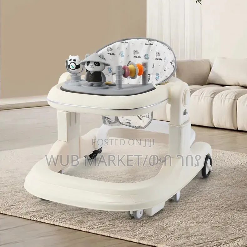 4-in-1 Multifunctional Baby Walker ሁለገብ የልጆች ዘመናዊ መለማመጃ ጀሬሎ
