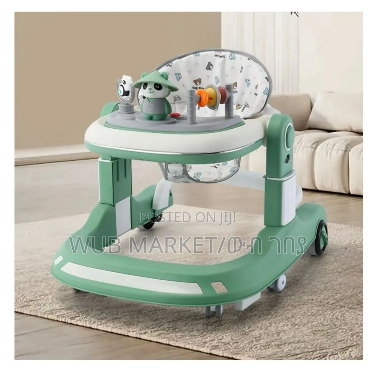 4-in-1 Multifunctional Baby Walker ሁለገብ የልጆች ዘመናዊ መለማመጃ ጀሬሎ