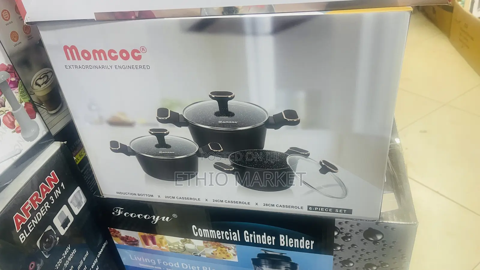 Momcoc 3 Piece Induction Casserole Cookware