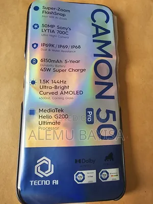 New Tecno Camon 50 Pro 256 GB Gray