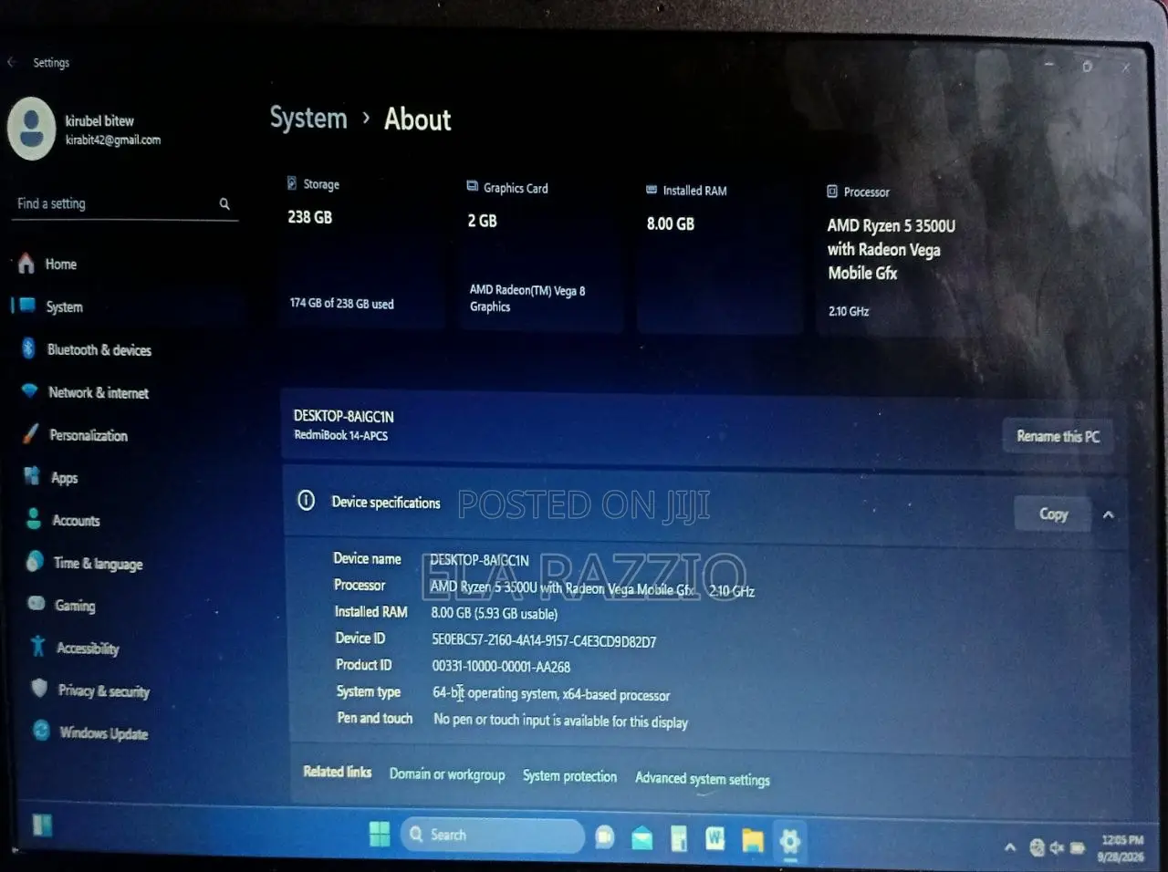 Laptop Xiaomi Book 14 8GB AMD Ryzen 5 SSD 256GB