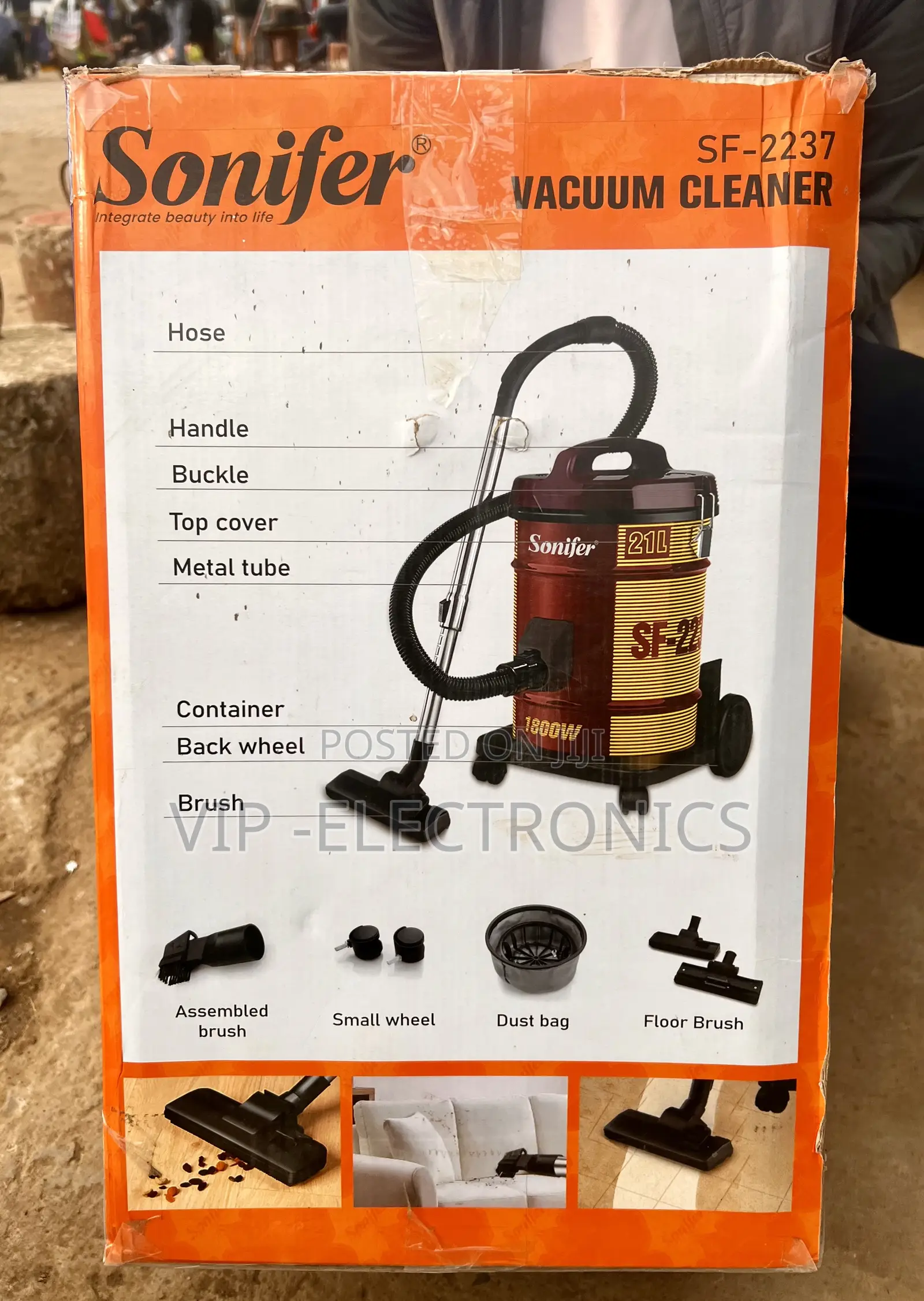 Sonifer Vacuum Cleaner SF-2237 1800W Canister (21L Capacity)