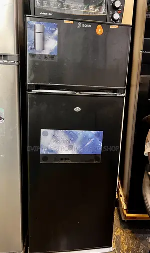 BOSS Refrigerator 350 Double-Door Top-Freezer – Black VIP Electronics