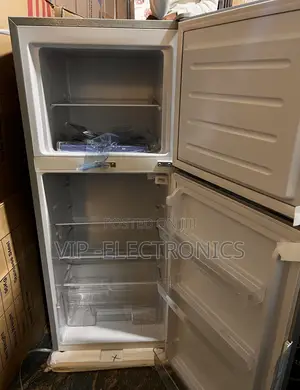 APEX Refrigerator Double-Door Top-Freezer (Silver Stainless Steel