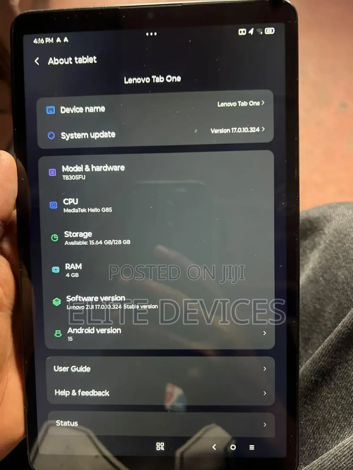 Lenovo Tab One 128 GB Gray