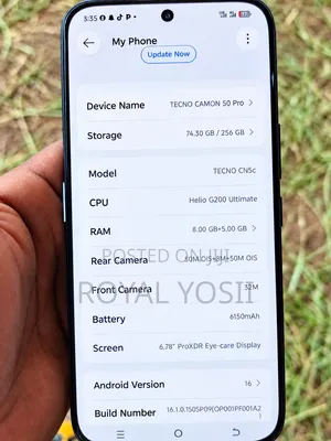 New Tecno Camon 50 Pro 256 GB Black