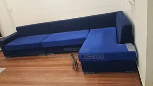 Sofa Blue Navy L Shape